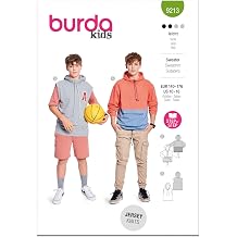 Burda X09213BURDA Childrens Relaxed Fit Sweatshirt Sewing Pattern Packet, Design Code B9213, Sizes 10-16 140-176