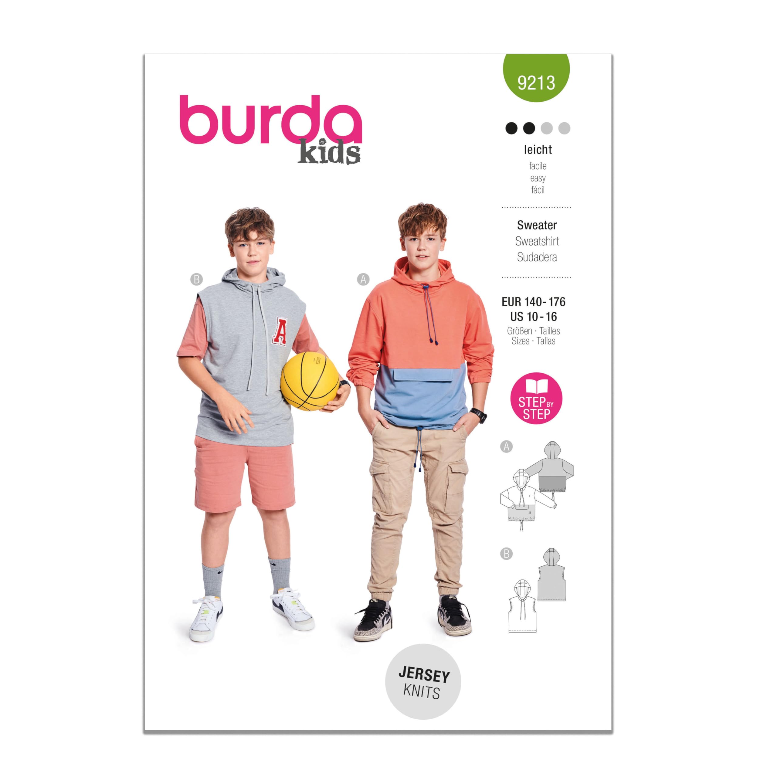 Burda Style Sewing Pattern B9213 Children's Sweatshirt