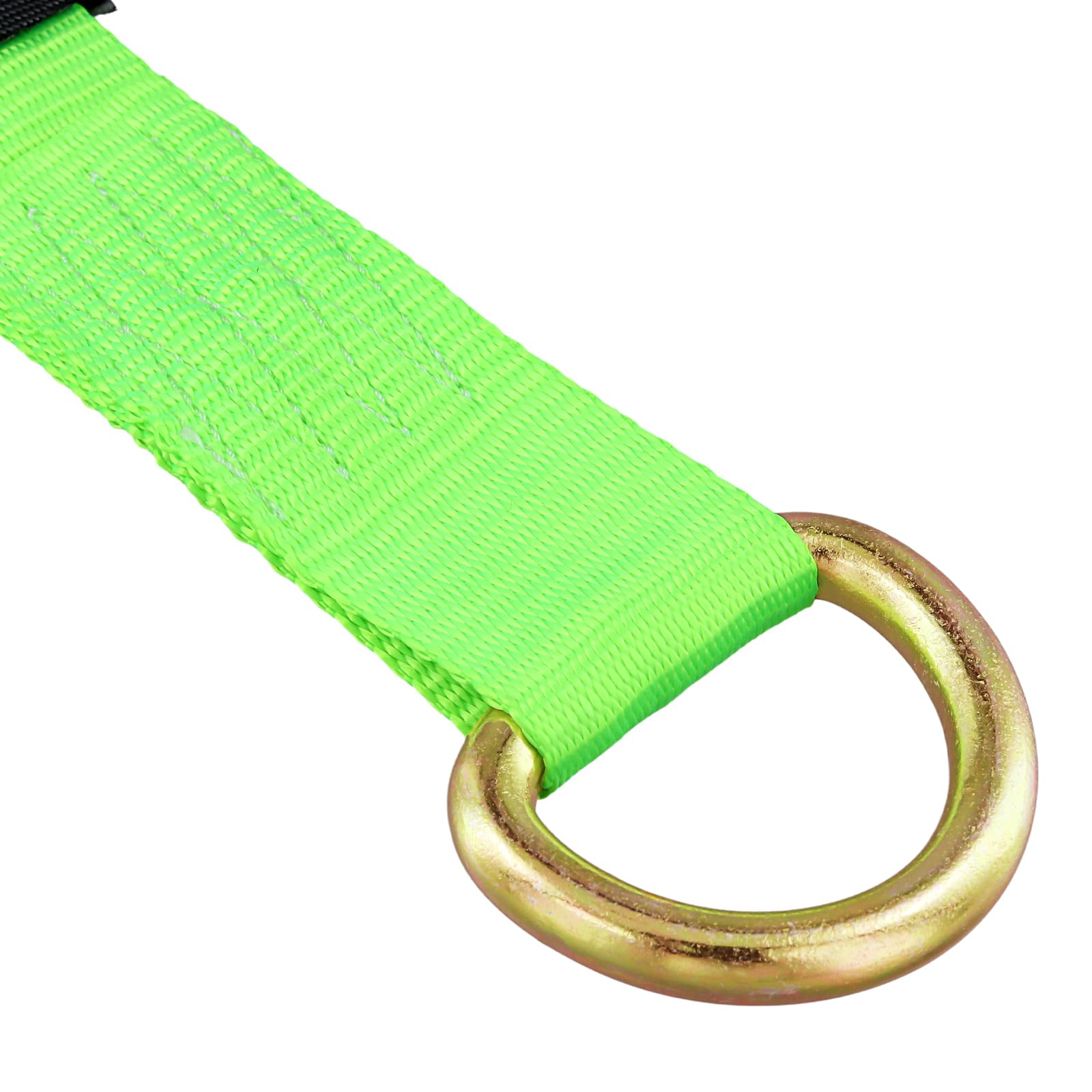 JOIKIT Confezione da 6 cinghie da traino con anello a D per sollevamento ruote, demolitori, rollback, camion di traino, verde
