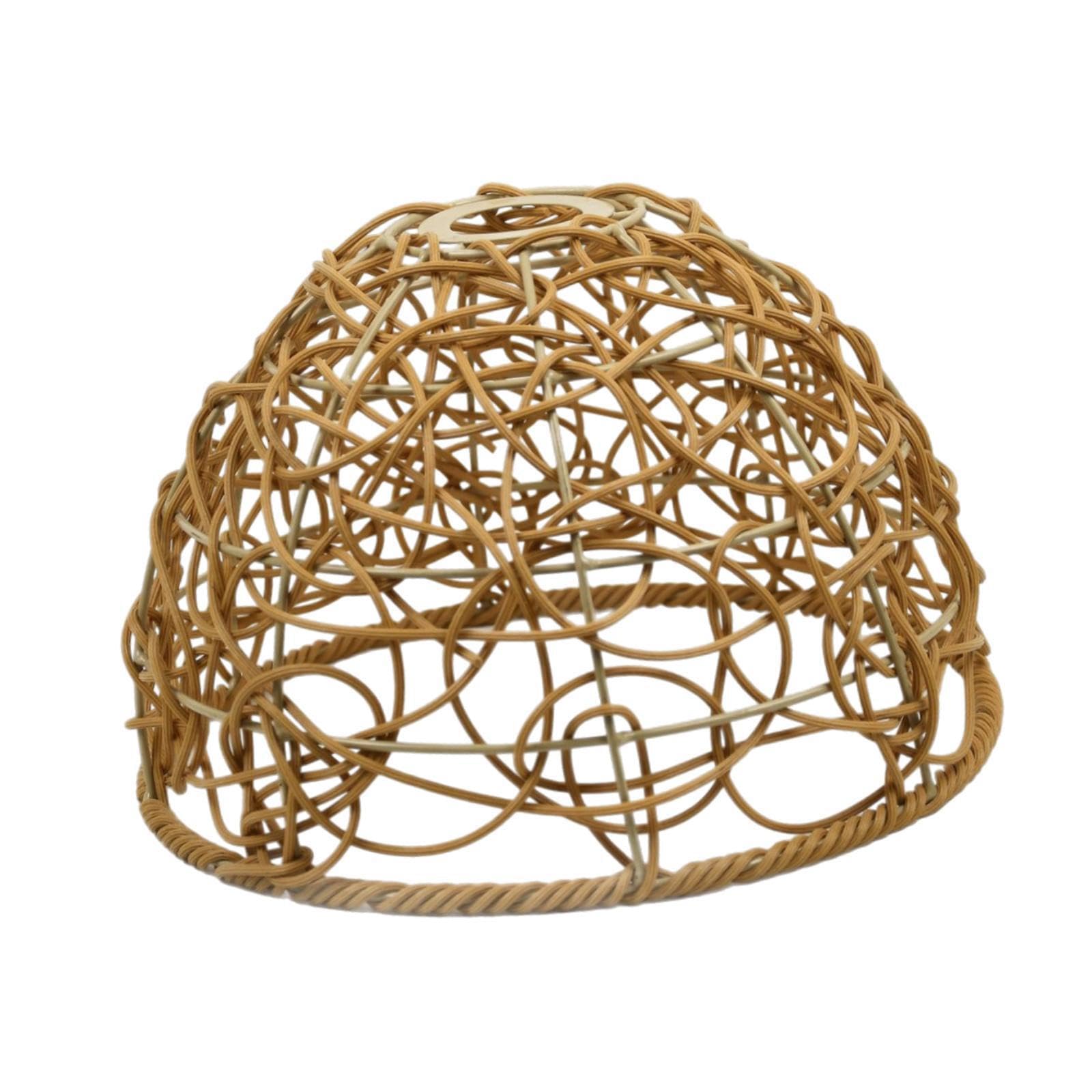 Puxzyax Light Hanging Pendant Lamp Shade Weaving Lampshade Decorative Cover Beautiful Hand Crafted But Also Decorate Any Space Hand Crafted Lamp Cover