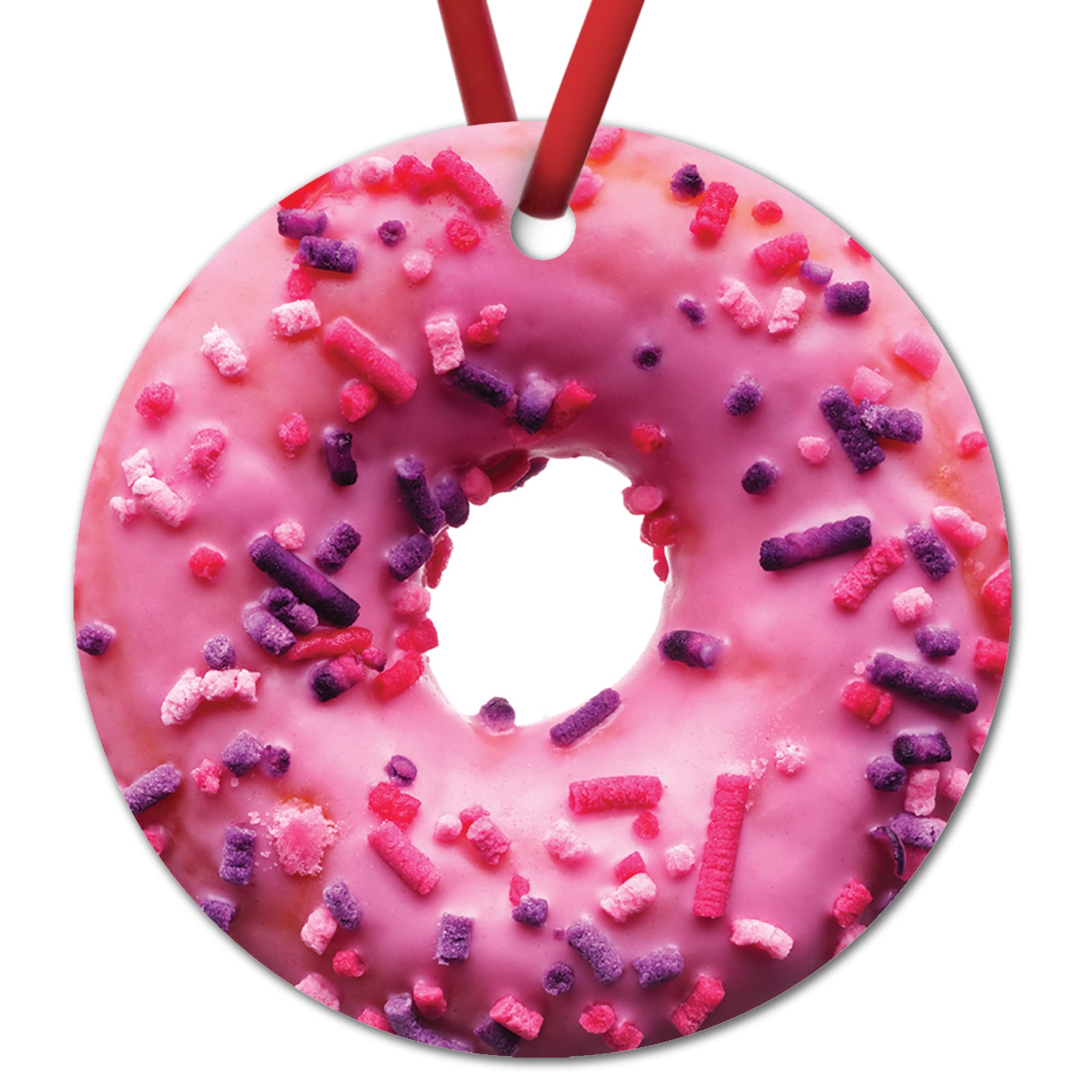 Amazon.co.jp: ピンクドーナツ スプリンクル付き 食べ物 クリスマス