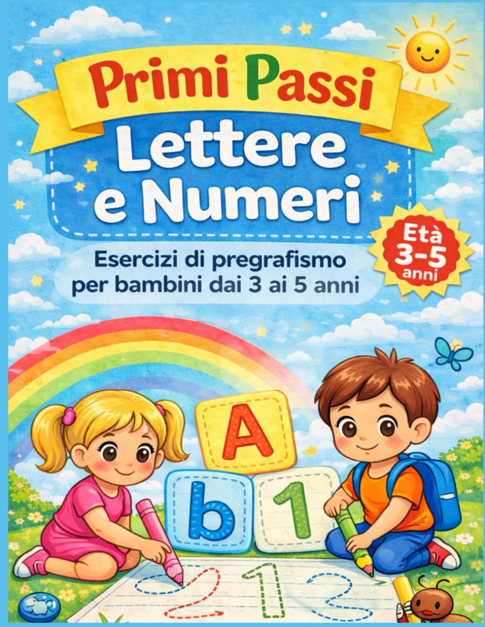 Primi Passi: Lettere e Numeri: Esercizi di pregrafismo per bambini dai 3 ai 5 anni