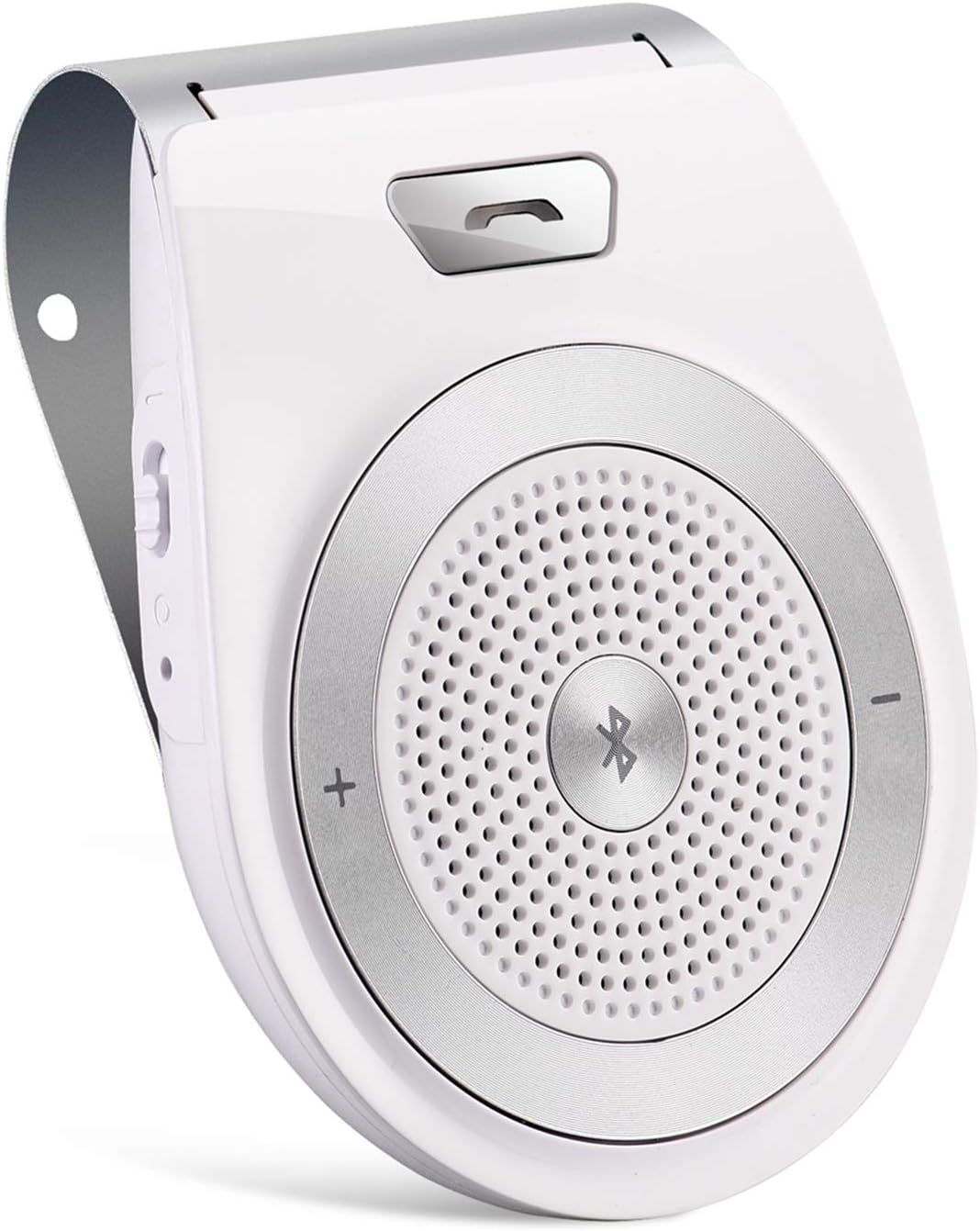 Wireless HandsFree Car Speakerphone,TIANSHILI Visor Clip Bluetooth Speaker,Auto On Off,Dual Link Connectivity with Siri etc.…