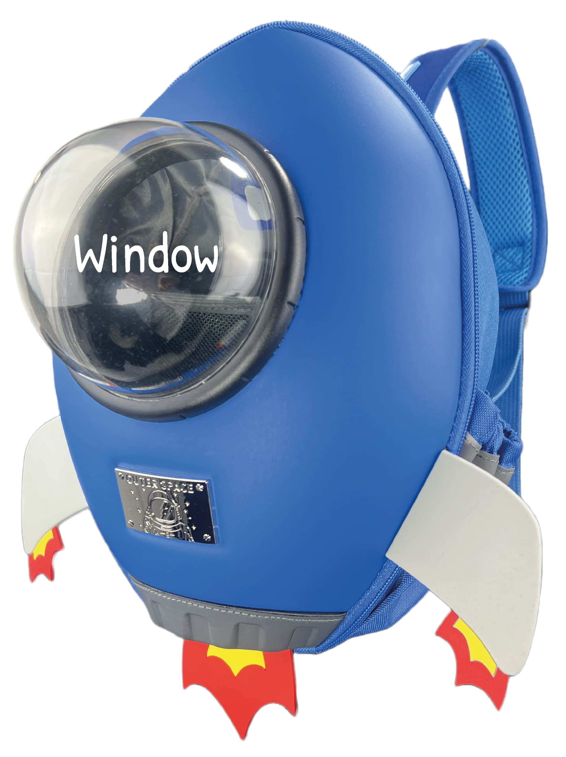 HECKBO Mochila niños de cohete o unicornio - a partir de 2 años - con ventana de visualización - mochila para la guardería y el tiempo libre - mochila para niños y niñas, mochila de deporte