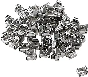 Antrader M6 Cage Nuts, M6 Mounting Cage Nuts for Server Shelves Rack & Cabinet Pack of 50