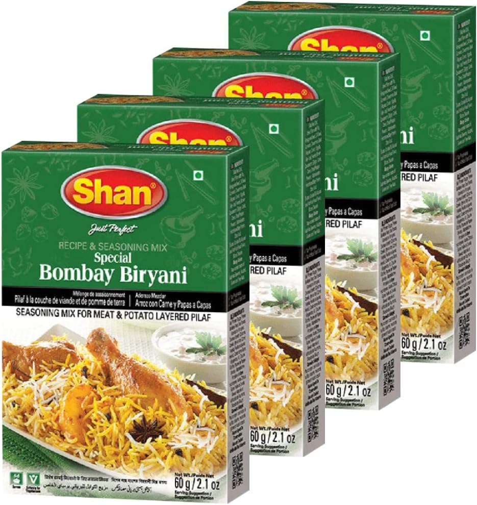 Shans Special Bombay Biryani Masala, 2.12 oz / 60 g, 4 Pack