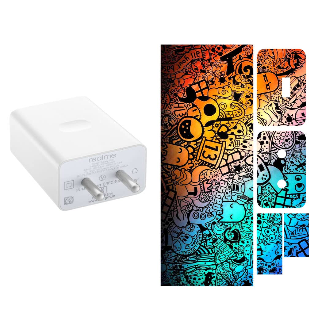 AtOdds - Compatible for Realme Power Adapter 18W(2A) - Charger/Adapter Skin Wrap (Graffiti36) (B0C14ZX8D8) Amazon Price History, Amazon Price Tracker