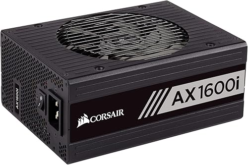 Miniatura 1 de Corsair Serie AXi, AX1600i, 1600 vatios, certificado 80+ titanio, totalmente modular, fuente de alimentación digital (CP-9020087-NA)