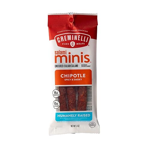 Miniatura 17 de Creminelli - Colaciones pequeñas de salami original con fabricación a conciencia en los Estados Unidos Es amigable con cerdo, keto y paleo. Cuenta