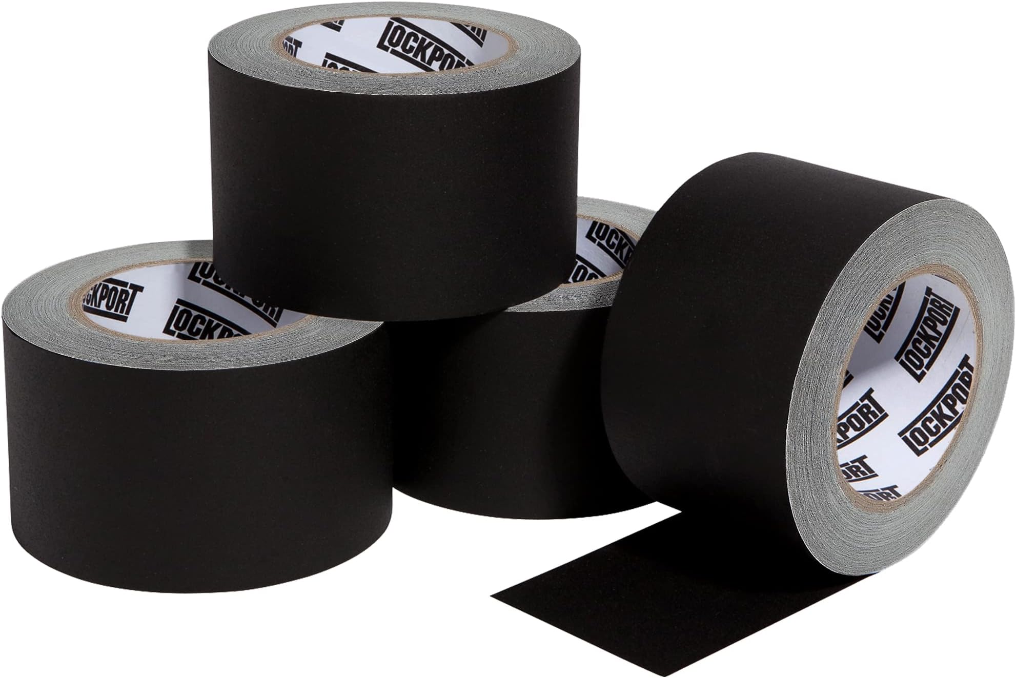Lockport 3-inch Black Gaffer Tape, 4-Pack
