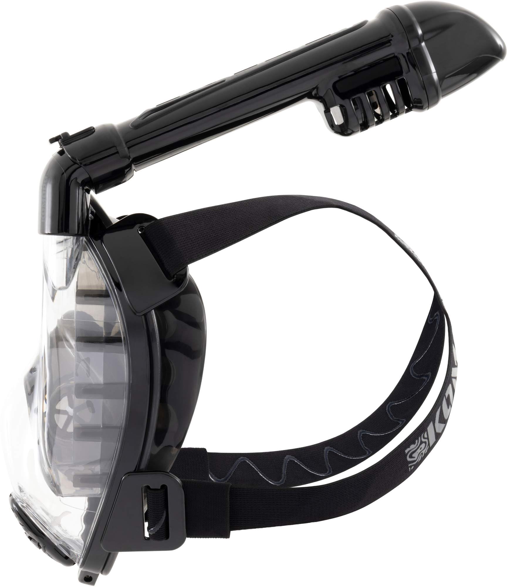 CRESSI Desde 1946 - Komodo Full Face Máscara Integral Seca para Snorkel Visión de 180° - CO2 Seguro - Silicona 100% Antivaho - Tubo Lateral - Correas Elásticas Ajustables