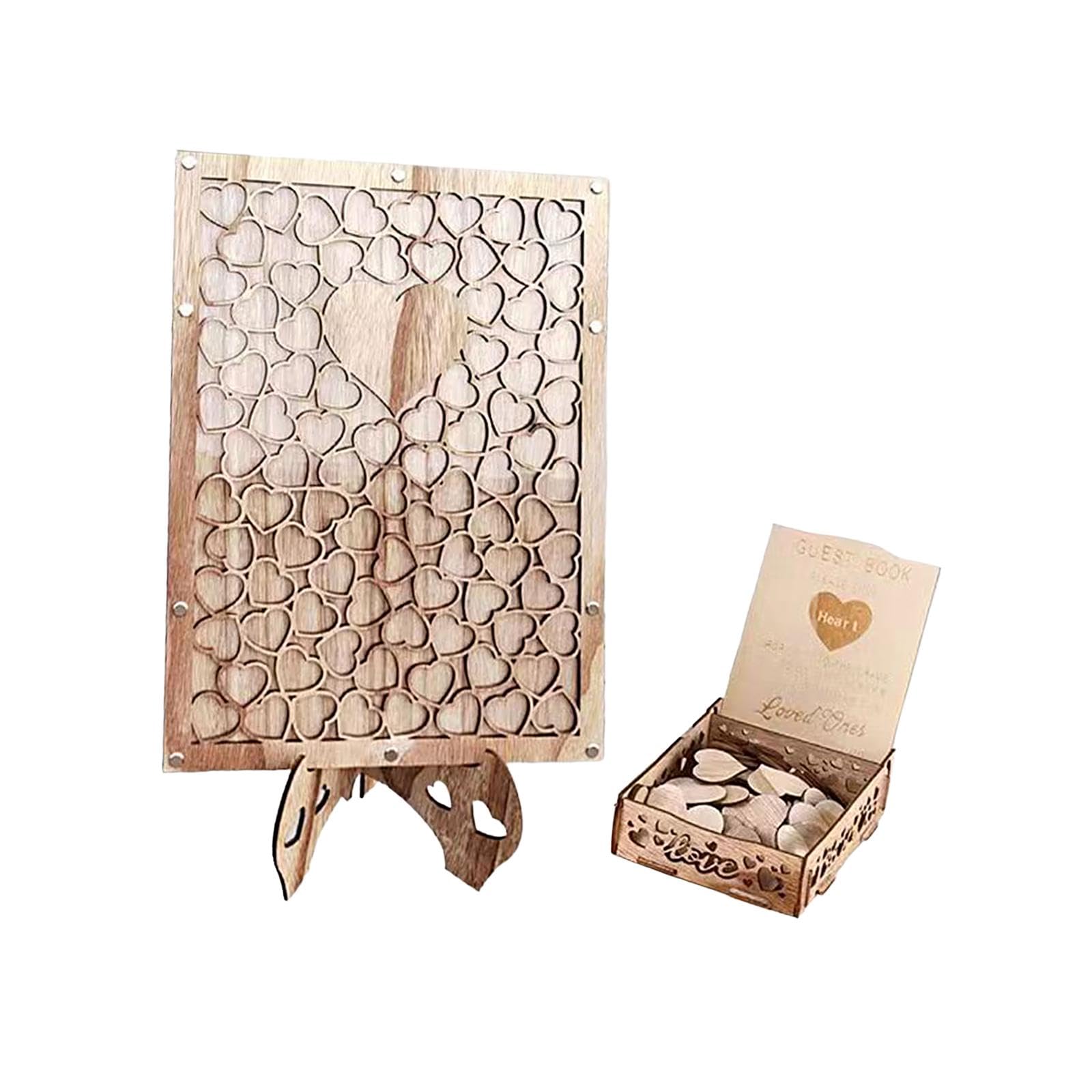Cadre de mariage en bois rectangulaire, idée cadeau originale pour futurs mariés