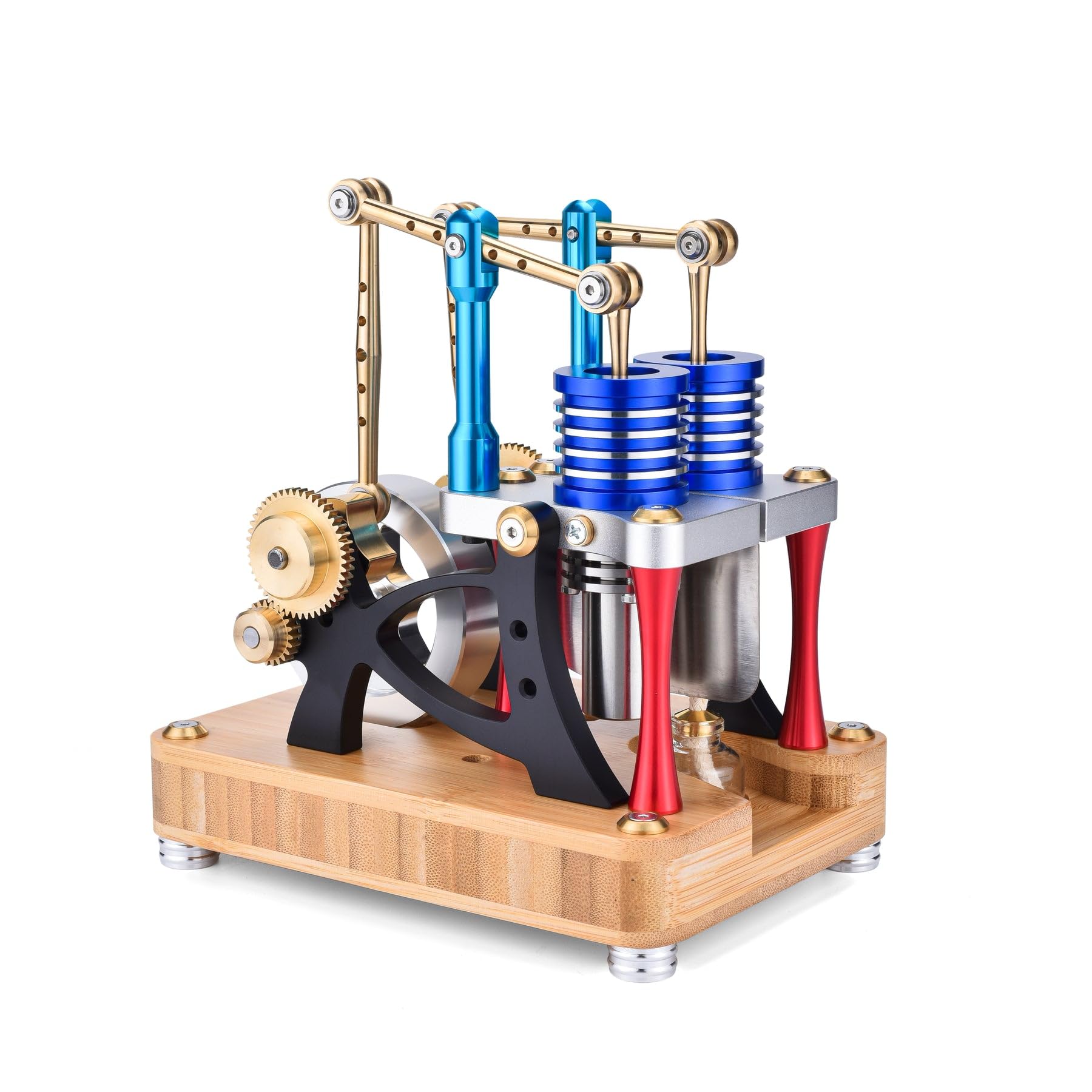 Stirling - Kit per modellismo motore a due cilindri per appassionati di scienza - Costruisci il tuo motore
