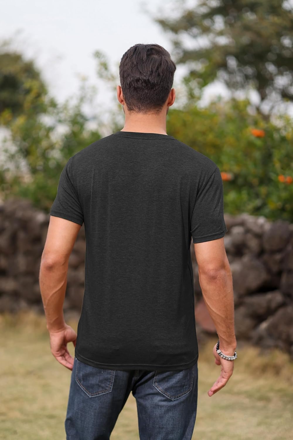 YawYews Men's Henley Shirts Short Sleeve Casual Button T Shirts Lightweight Classic Tee Shirts with Pocket - Image 4