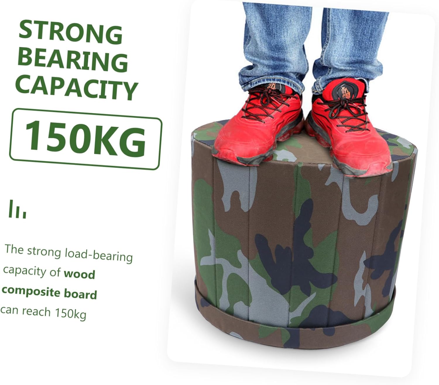 Toyvian Portable Folding Toilet for Camping Traveling and Car Use Lightweight Waterproof Carry Bag for Outdoor Adventures and Emergency Situations