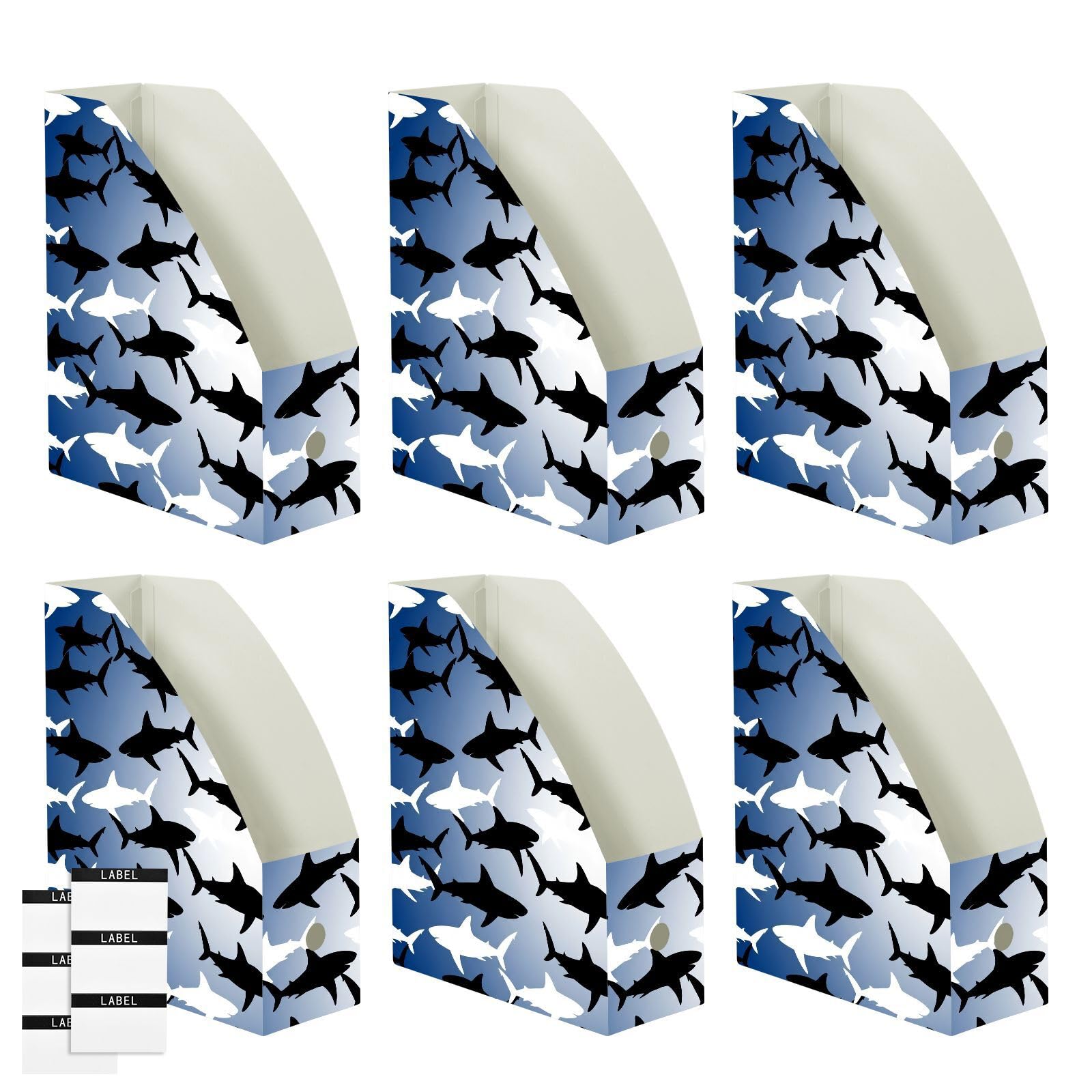 Classic Shark - Organizer per cartelle, in polipropilene resistente