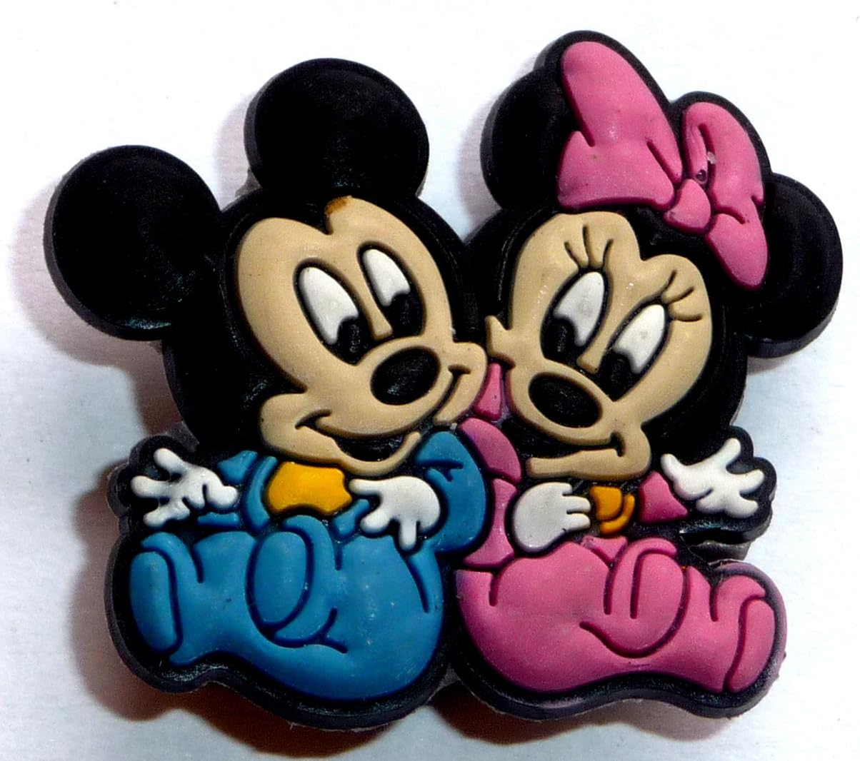 Baby Mickey back to back with Baby Minnie Disney JIBBITZ