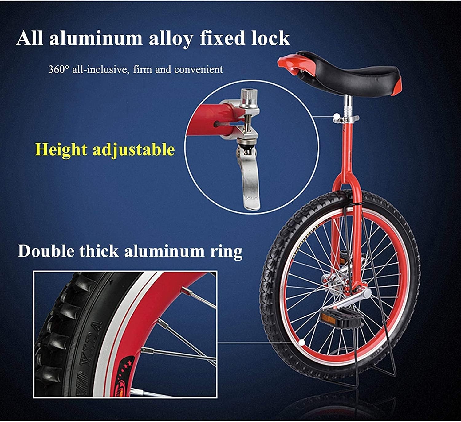 LJYT 20/24 Inch Adult Unicycle for Female/Male, Acrobatic Car, Single Fitness Travel Bike, Perfect Starter Beginner Uni-Cycle (Size : 24inch)