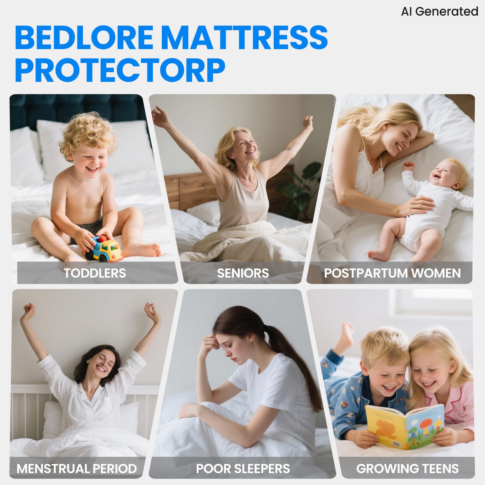 Ystyle Protege Matelas Impermeable 140x200cm Matelassé - Bonnet Jusqu'À 30cm avec Élastique Tout Autour - Protège Matelas Bruit Housses - Anti-Acariens Et Respirant, Soja