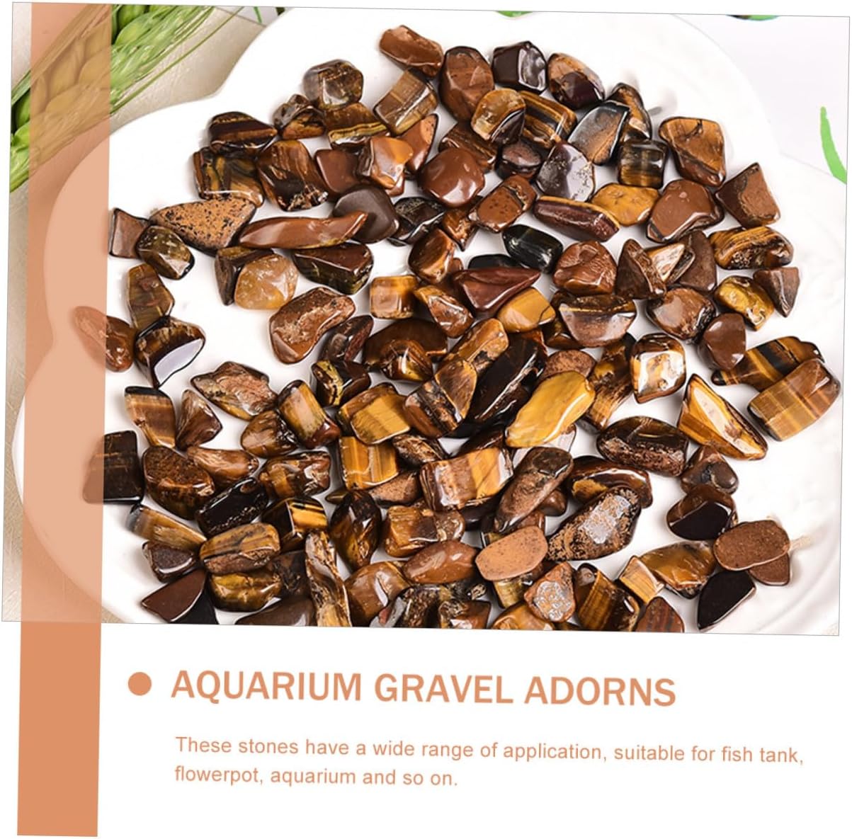 Yardwe Eye Stone Aquarium Gravel Decorative Rocks 7-9mm Bulk Natural Fish Gravel for Aquarium Landscaping and Terrarium Decor 2lb