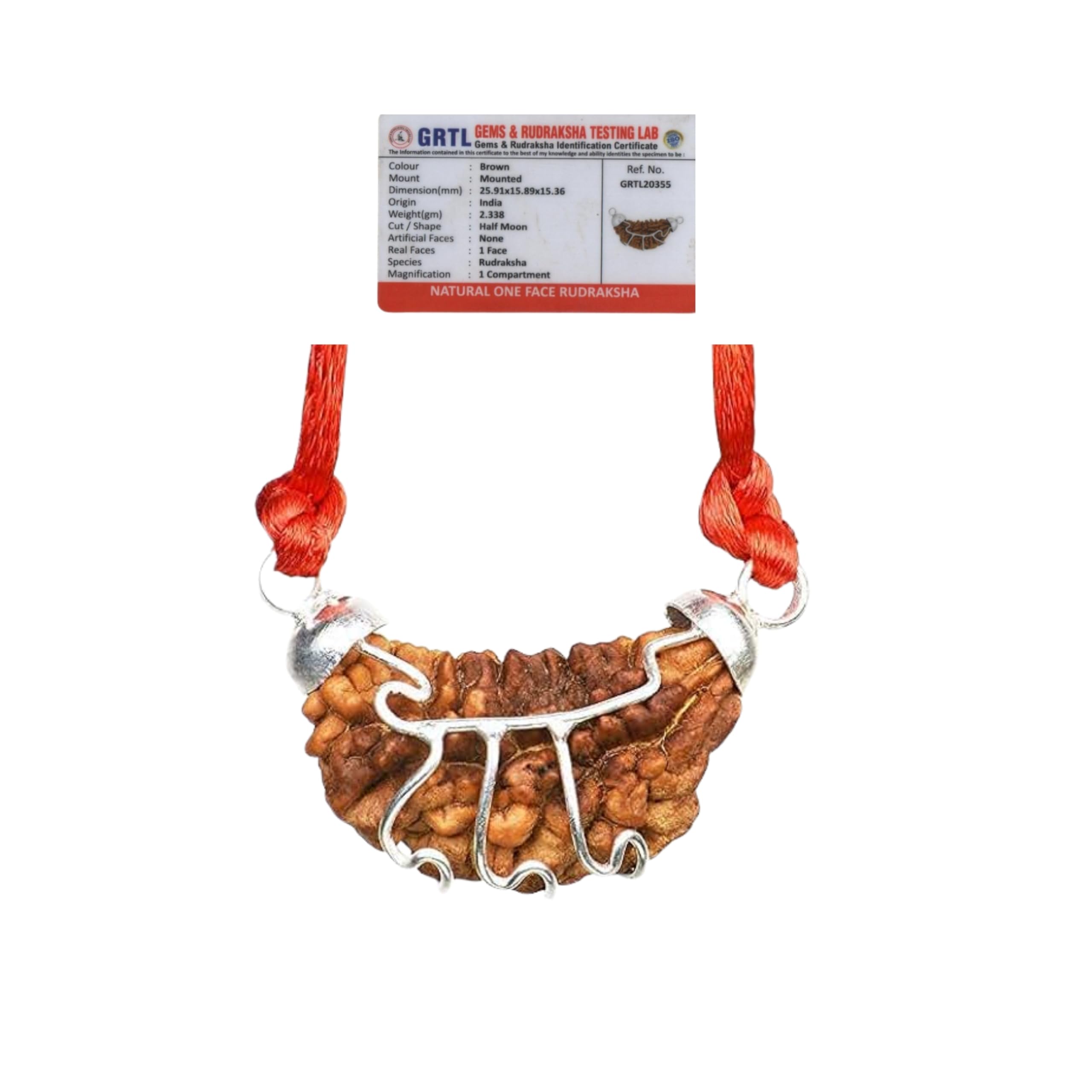 1 Mukhi Rudraksha Pendant Original Natural Quality Ek Mukhi Rudraksha Bead Necklace with Lab Report for Men & Women, Origin Indian (Brown) by REBUY-image-22