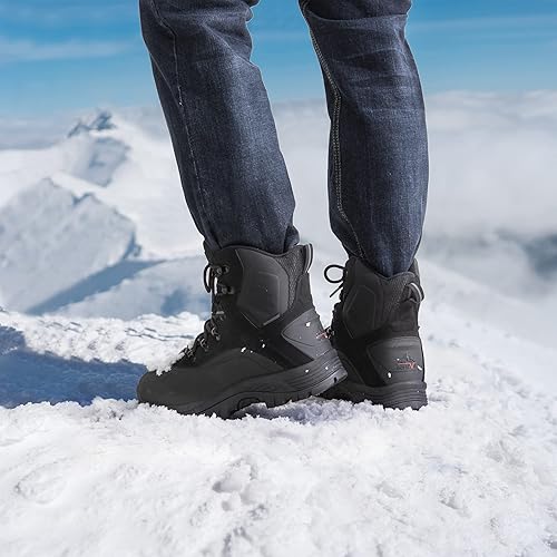 Miniatura 5 de NORTIV 8 170410 - Botas de nieve y senderismo de construcción con aislamiento y resistente al agua para el invierno para hombre