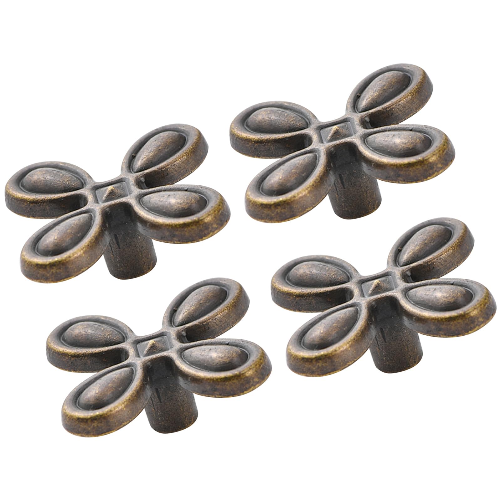 4pack Shamrocks Cabinet Knob Antique Brasses Finish Zincs Alloys Construction Rusty Kitchen Drawer Handle Ergonomic Clovers Cabinet Handle