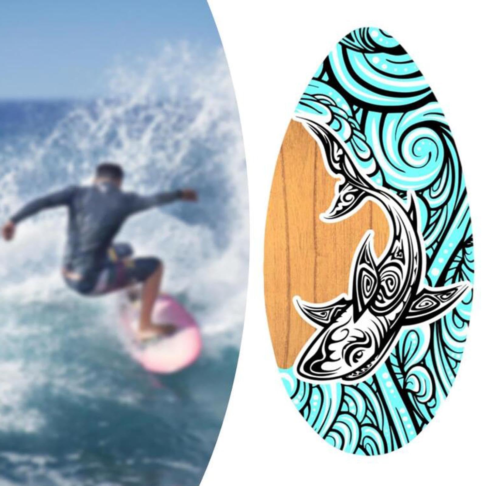 KESOTO Tabla de Skimboard de 41 Pulgadas para Principiantes en La Playa
