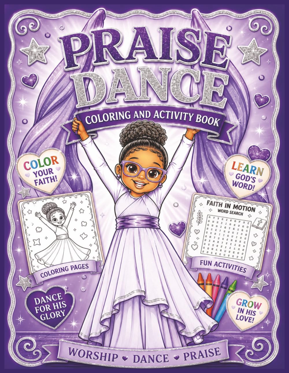 Praise Dance Coloring Book for Kids: Praise Dancer Illustration