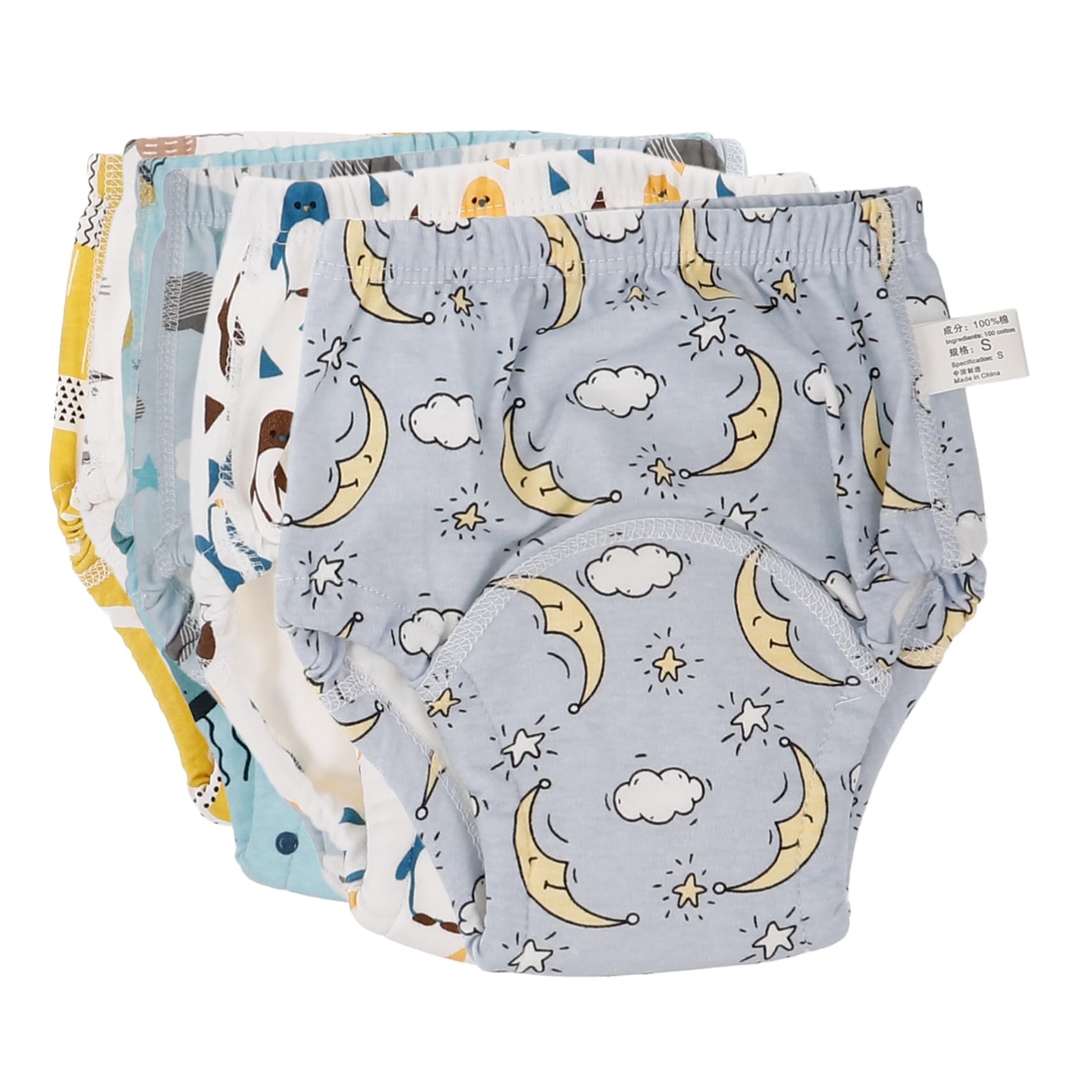 BESTonZON Lot de 6 Culottes D’apprentissage Propreté Bébé en Coton, Lavables et Réutilisables, Confortables et Respirantes, pour 0-9kg