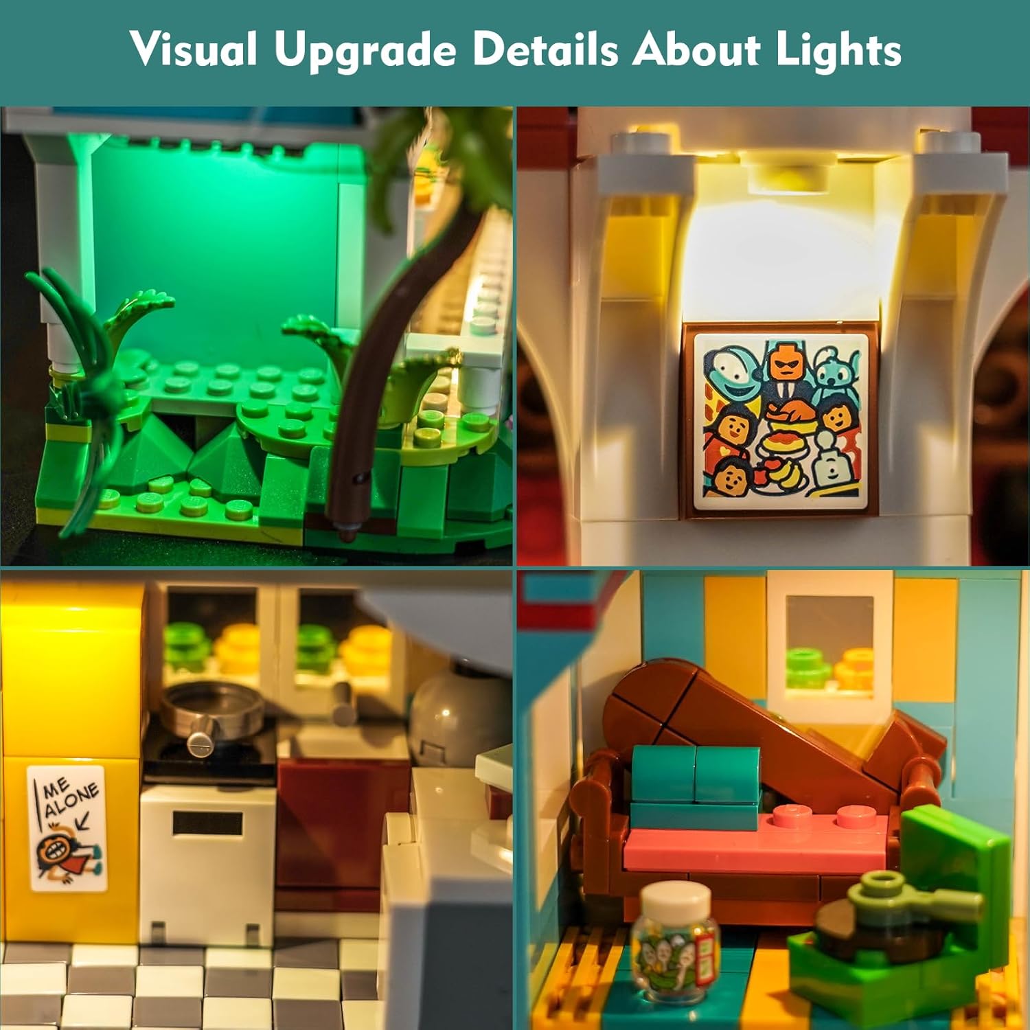 LocoLee Light kit Compatible with Lego Lilo and Stitch Beach House - No Model Only Light, LED Lighting Accessories Compatible with Lego Lilo and Stitch's Beach Vacation Home 43268