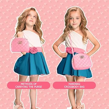 Kids Pretend Makeup Sets for Girls 3-8 Years, Toy Makeup Kit with Purse & Accessories, Princess Role Play Toys Birthday Gifts for Kids, Fake Cosmetics Play Set for 3 4 5 6 7 8 Year Old Girls