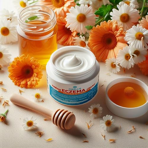 Miniatura 2 de Crema de eccema con caléndula orgánica y propóleos, crema natural para aliviar el eccema para cara y cuerpo. Alivio instantáneo de la picazón,
