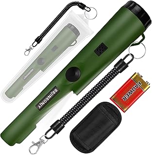Dispositivo detector de metales, detector de metales Pinpointer para la búsqueda de metales, búsqueda de tesoros, búsqueda de 360° de tesoros de oro con cinturón, funda, LED, accesorios de