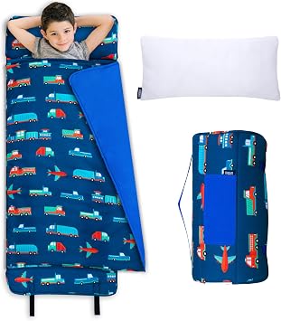 Wildkin Nap Mat with Pillow and Blanket, Preschool Rest Mat