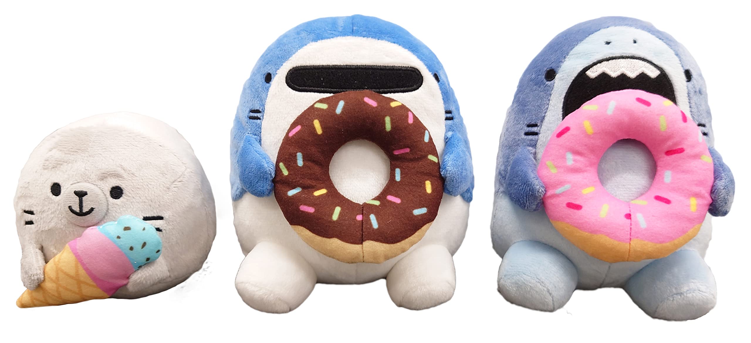 ドーナツ型ぬいぐるみ７個セット Amazon.co.jp: SAMEZU Nom Nom Shark ぬいぐるみ ジャギー