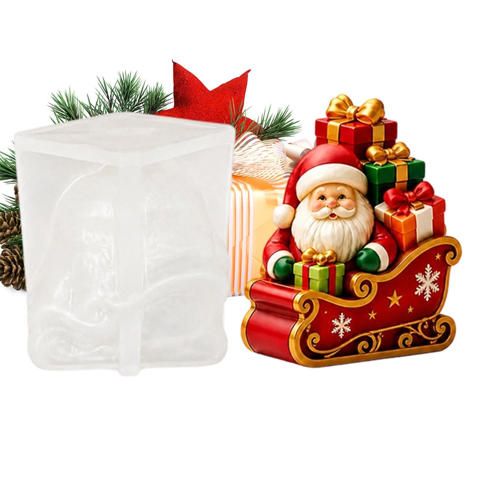 Weihnachtsmann-Kerzenform, Silikon, Weihnachts-Seife, Beton | Gipsformen zum Selbermachen für Anfänger, Kunstlehrer, Hobbyisten, Bastelliebhaber, Zuhause, Wohnung, Veranstaltungen