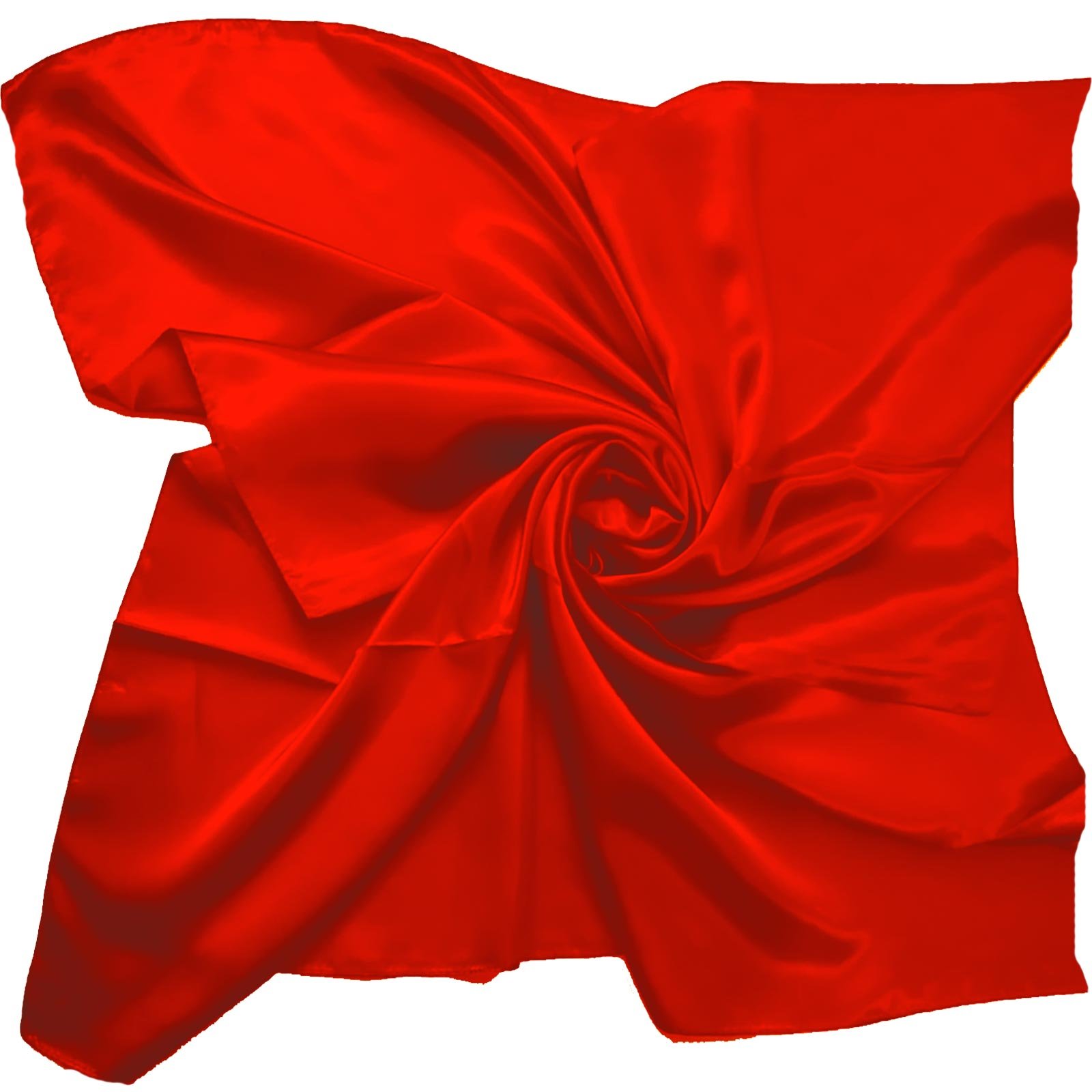 Mirror Fashion Unisex Red Square Plain Satin Like Feel Silk Scarf Lovely Colours (Red)