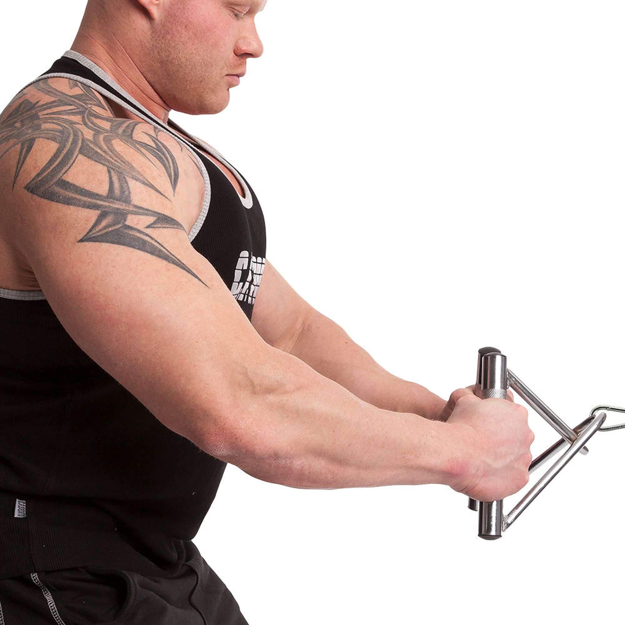 C.P.Sports - Impugnatura a Triangolo + 1 moschettone per Il Bodybuilding Strength Training Fitness Training Palestra Sport