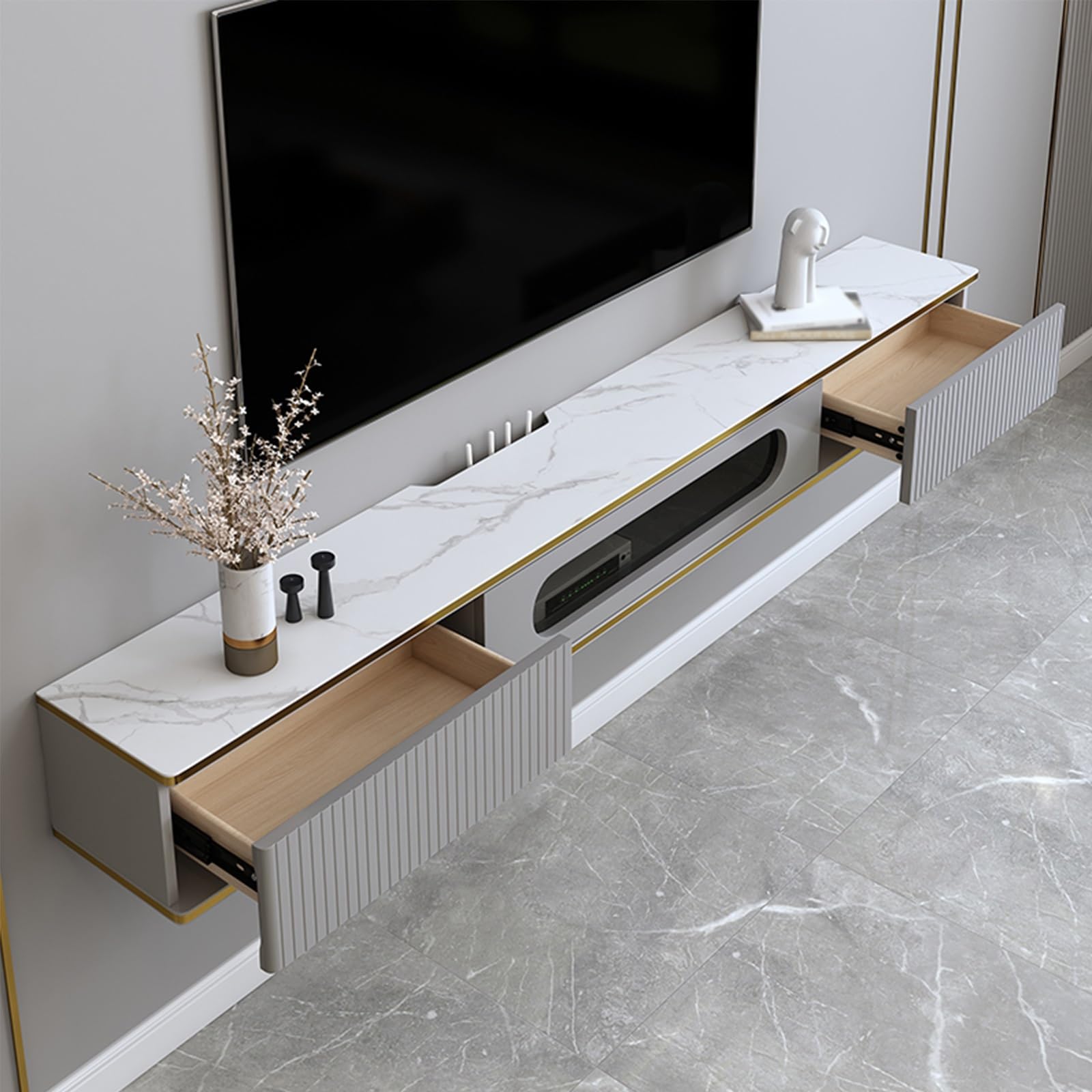 Amazon.com: Modern Floating TV Stand Wall Mounted TV Cabinet with