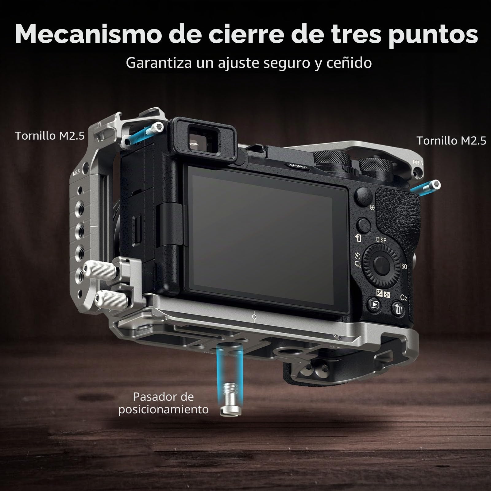 SMALLRIG Hawklock Kit de Jaula de Liberación rápida para Sony Alpha 6700 Cage, con Múltiples Interfaces de Montaje y Placa de Liberación Rápida Incorporada Placa para Arca-Swiss y Riel NATO - 5060