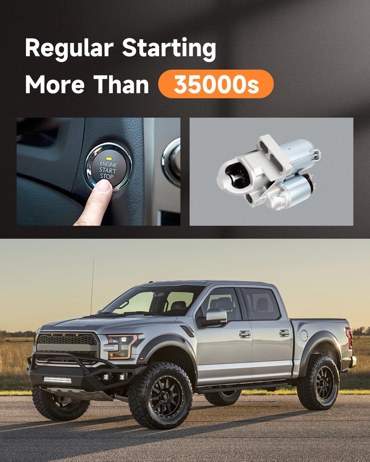 OCPTY Starter 6495 for Chevrolet for GMC 4.3L OHV 2004-2008 6495N, 12581306, 89017637 6495S 26624 2805384 N6495