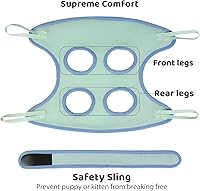 Vista 3 de Guzekier Arnés de hamaca de aseo para perros y gatos para perros, arnés para perros para aseo, bolsa de sujeción para hamaca para perros