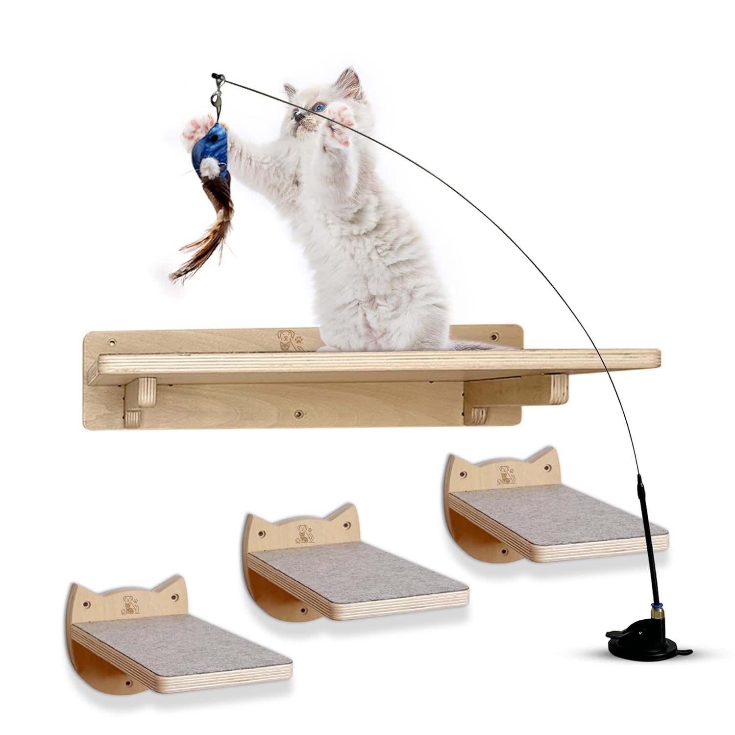 Snuggle & Play Cat Wall Shelves & Climbing System