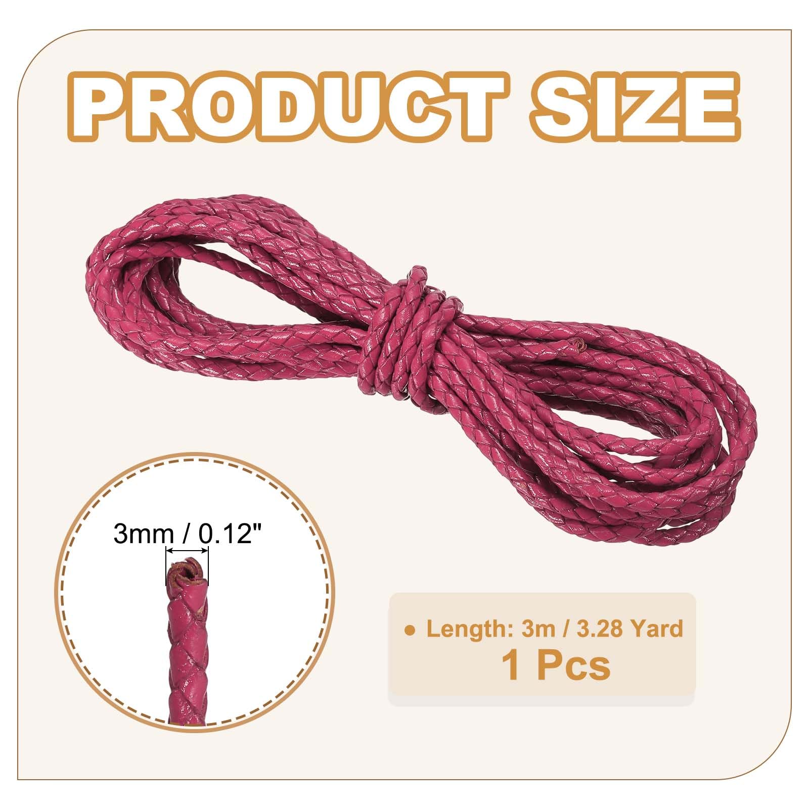 PATIKIL Round Braided Leather Cord - Image 2