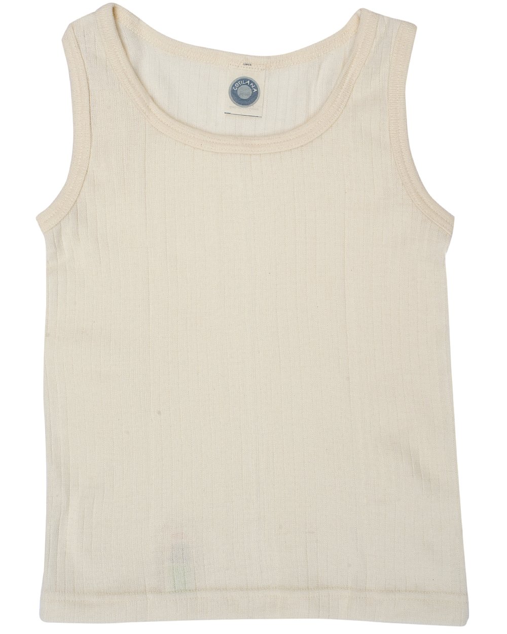 Cosilana Girls Natural Children's Vest/Top, 45% Kba Cotton, 35% Kbt Wool, 20% Silk - Beige - 6 Years