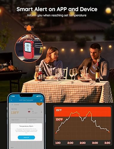 Vista 14 de Govee - Termómetro para carne, termómetro para alimentos inalámbrico, reloj temporizador con sondas Negro