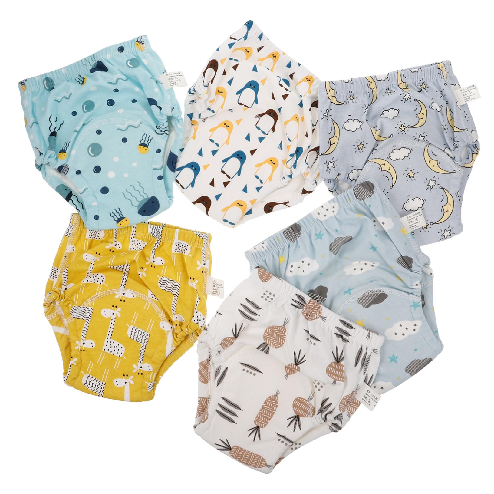 6 Piezas De Pantalones De Entrenamiento Para Niños Pequeños Para Ir Al Baño