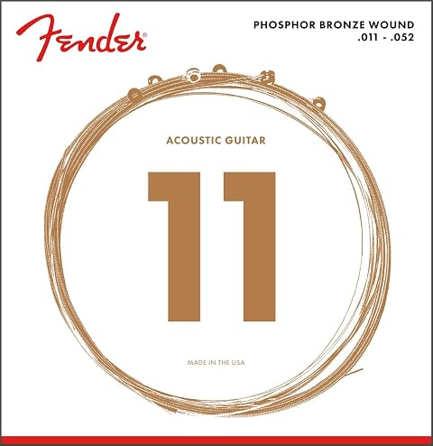 Fender AuriSonic Cuerdas Bronce Guitarra Acústica Custom Light 11-52