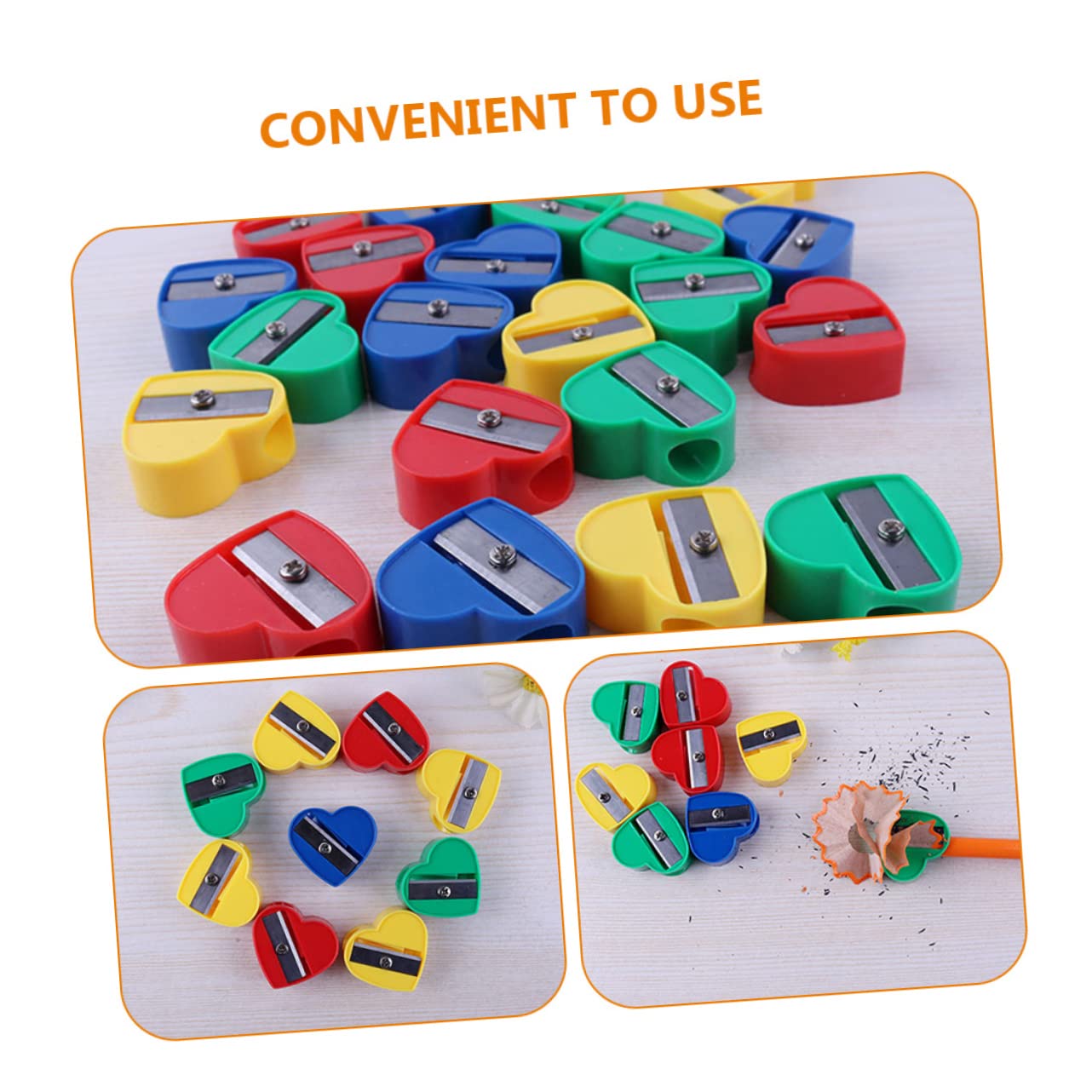 OSALADI 4 Set Temperamatite Manuale Per Design E Resistente Temperamatite Portatile Sicuro Per Scuola E 40 Pezzi * 4